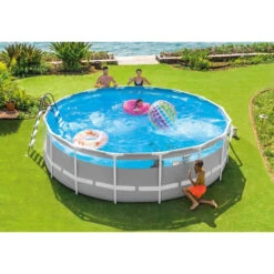 Piscine Tubulaire Ronde Intex Prism Frame Clear Window 4,88 X 1,22 M -Intex Soldes Boutique 26730np ambianc min