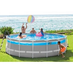 Piscine Tubulaire Ronde Intex Prism Frame Clear Window 4,88 X 1,22 M -Intex Soldes Boutique 26730np ambianc 2 min