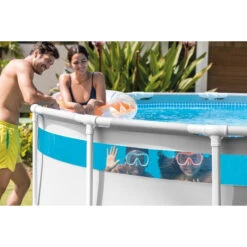 Piscine Tubulaire Ronde Intex Prism Frame Clear Window 4,88 X 1,22 M -Intex Soldes Boutique 26730np ambiance min