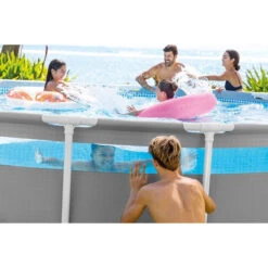 Piscine Tubulaire Ronde Intex Prism Frame Clear Window 4,88 X 1,22 M -Intex Soldes Boutique 26730np ambiance 2 min