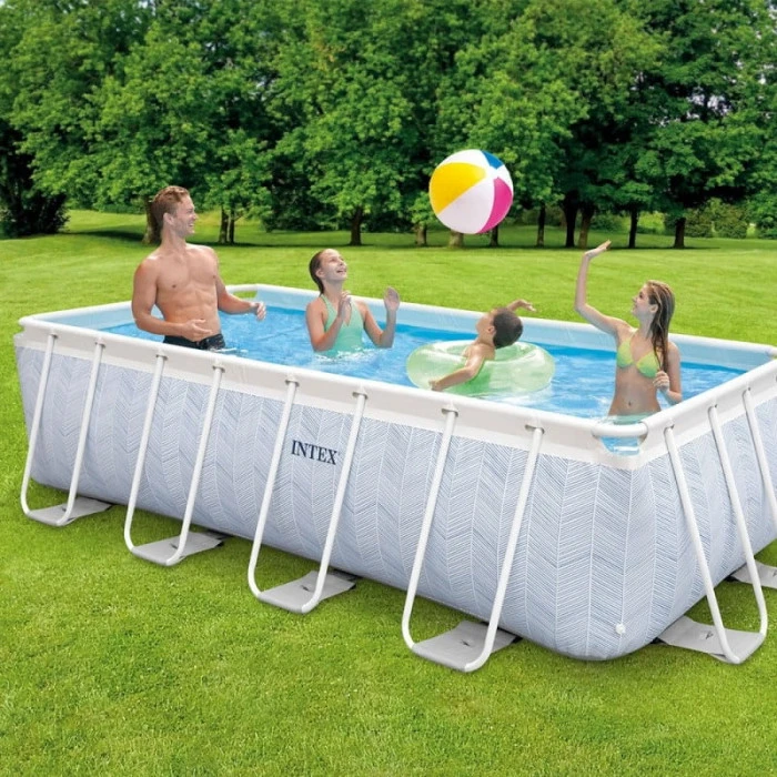 Piscine Tubulaire Rectangulaire Intex Chevron 4 X 2 X 1 M 3 Piscine Tubulaire Rectangulaire Intex Chevron 4 X 2 X 1 M – Image 3