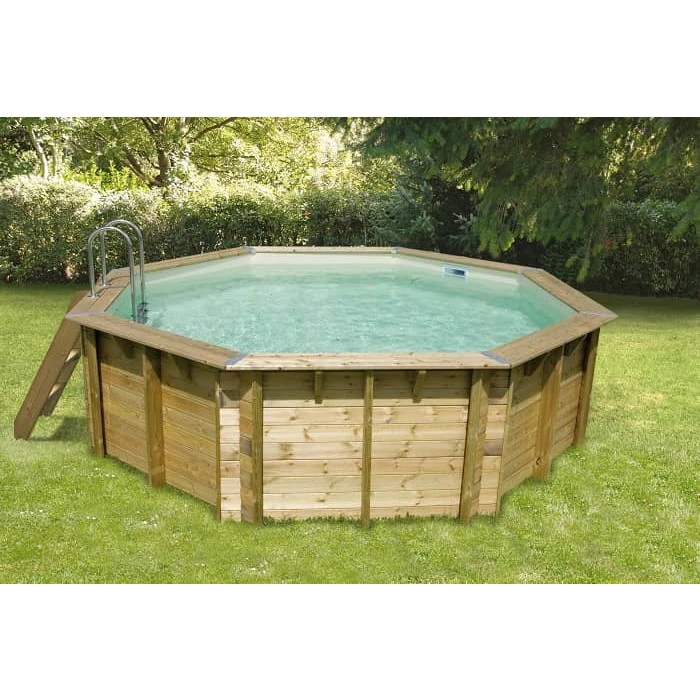 Piscine En Bois Octogonale Ubbink Océa 4,30 X 1,20 M - Liner Beige 1 Piscine En Bois Octogonale Ubbink Océa 4,30 X 1,20 M - Liner Beige