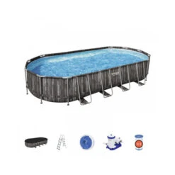 Piscine Ovale Bestway Power Steel™ Bois Rustique 7,32 X 3,66 X 1,22 M -Intex Soldes Boutique 5611t piscine ovale bestway power steeltm bois rustique 7 32 x 3 66 x 1 22 m schema