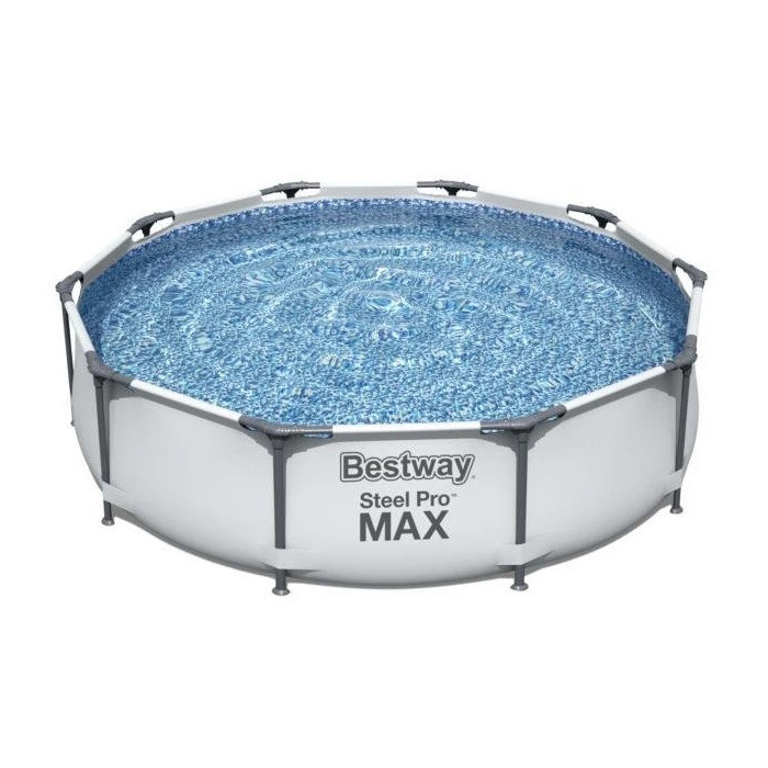 Piscine Tubulaire Ronde Bestway Steel Pro Max 3,05 X 0,76 - Gris Clair 1 Piscine Tubulaire Ronde Bestway Steel Pro Max 3,05 X 0,76 - Gris Clair