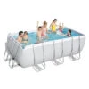 Piscine Tubulaire Rectangulaire Bestway Power Steel 4,12 X 2,01 X 1,22 M Avec Filtre à Sable