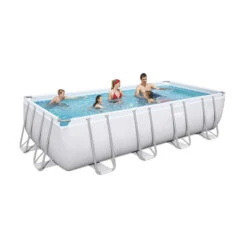 Piscine Tubulaire Rectangulaire Bestway Power Steel 5,49 X 2,74 X 1,22 M Avec Filtre à Sable