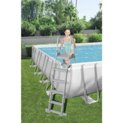 Piscine Tubulaire Rectangulaire Bestway Power Steel™ 9,56 X 4,88 X 1,32 M -Intex Soldes Boutique 56623 piscine tubulaire rectangulaire bestway power steeltm 9 56 x 4 88 x 1 32 m echelle