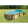 Piscine En Bois Octogonale Ubbink Océa 6,10 X 4,00 X 1,30 M - Liner Bleu