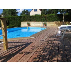 Piscine En Bois Octogonale Ubbink Océa 6,10 X 4,00 X 1,30 M - Liner Bleu -Intex Soldes Boutique 7504508 piscine bois octogonale ubbink ocea 400 610 bleu ambiance 2