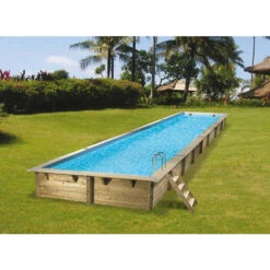 Piscine En Bois Rectangulaire Ubbink Linéa 15,50 X 3,50 X 1,55 M - Liner Beige -Intex Soldes Boutique 7504552 piscine bois rectangulaire ubbink linea 350x1550 bleu 1