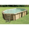 Piscine En Bois Octogonale Ubbink Sunwater 4,90 X 3,00 X 1,20 M - Liner Beige