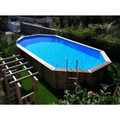 Piscine En Bois Octogonale Ubbink Azura 7,50 X 4,00 X 1,30 M - Liner Bleu 6 Piscine En Bois Octogonale Ubbink Azura 7,50 X 4,00 X 1,30 M - Liner Bleu -Intex Soldes Boutique 7504717 piscine bois octogonale ubbink azura 400 750 bleu ambiance