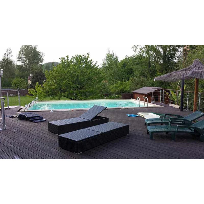 Piscine En Bois Rectangulaire Ubbink Sunwater 5,55 X 3,00 X 1,40 M - Liner Bleu 2 Piscine En Bois Rectangulaire Ubbink Sunwater 5,55 X 3,00 X 1,40 M - Liner Bleu – Image 2