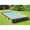 Piscine En Bois Rectangulaire Ubbink Linéa 8,00 X 5,00 X 1,40 M - Liner Bleu