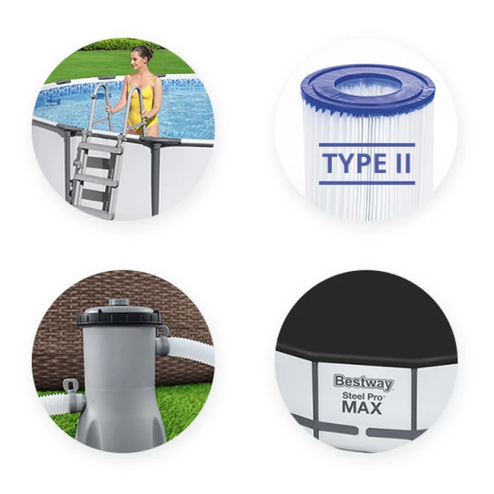 Piscine Tubulaire Bestway Ronde Steel Pro Max 4,57 X 1,22 M 2 Piscine Tubulaire Bestway Ronde Steel Pro Max 4,57 X 1,22 M – Image 2