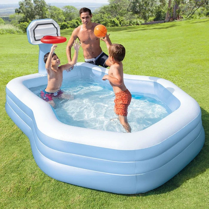 Piscine Gonflable Octogonale Avec Panier De Basket Intex 2 Piscine Gonflable Octogonale Avec Panier De Basket Intex – Image 2