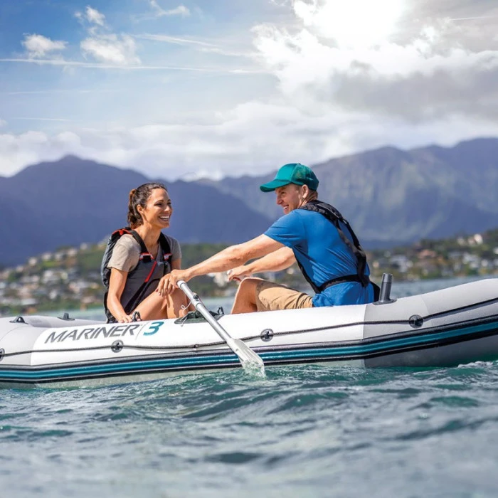 Set Bateau Gonflable 3 Places Intex Mariner 3 (rames Et Gonfleur Inclus) 6 Set Bateau Gonflable 3 Places Intex Mariner 3 (rames Et Gonfleur Inclus) – Image 6