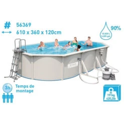 Piscine En Acier Bestway Hydrium - 6,10 X 3,60 X 1,20 M 14 Piscine En Acier Bestway Hydrium - 6,10 X 3,60 X 1,20 M -Intex Soldes Boutique caracteristiques piscine tubulaire bestway hydrium 610 x 360 x 120 cm 56369 3