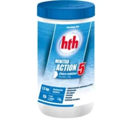 HTH Minitab Action 5 - Chlore Stabilisé Multifonction Pastilles 1,2kg