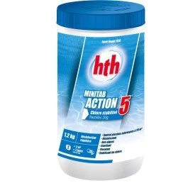 HTH Minitab Action 5 - Chlore Stabilisé Multifonction Pastilles 1,2kg 1 HTH Minitab Action 5 - Chlore Stabilisé Multifonction Pastilles 1,2kg