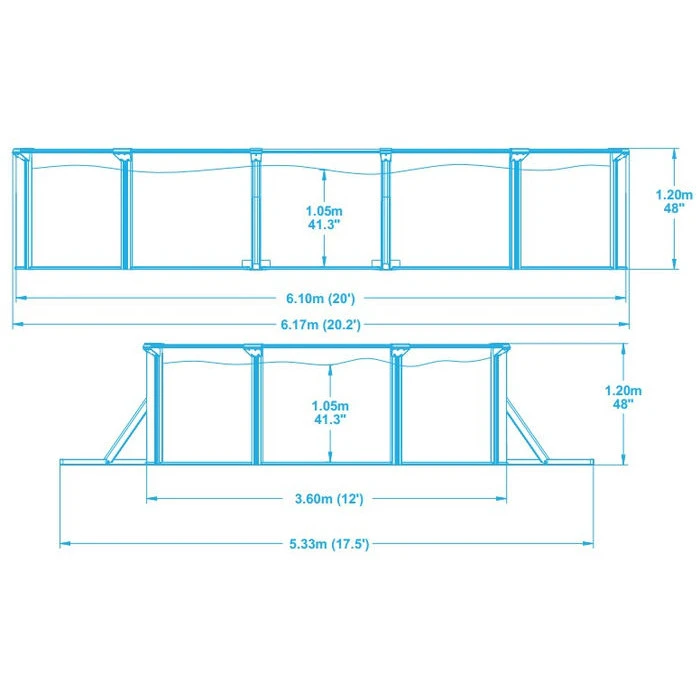 Piscine En Acier Bestway Hydrium - 6,10 X 3,60 X 1,20 M 2 Piscine En Acier Bestway Hydrium - 6,10 X 3,60 X 1,20 M – Image 2