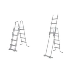 Piscine En Acier Bestway Hydrium Effet Bois Ø 5,50 X H 1,30 M -Intex Soldes Boutique echelle de securite