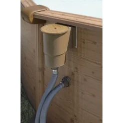 GRE Piscine Ronde Acier Gré Mauritius Imitation Bois - 4,60 X 1,30 M -Intex Soldes Boutique filtre piscine gre imitation bois