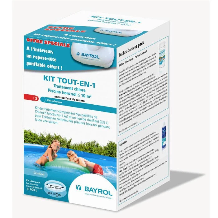 Kit Tout-en-1 Au Chlore Bayrol Pour Piscine Hors Sol Jusqu'à 10m³ 1 Kit Tout-en-1 Au Chlore Bayrol Pour Piscine Hors Sol Jusqu'à 10m³
