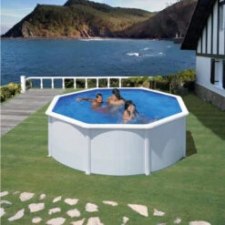 GRE Piscine Ronde Acier Gré Fidji - 3,50 X 1,20 M -Intex Soldes Boutique kit350eco piscine ronde acier gre fidji 350 120 ambiance