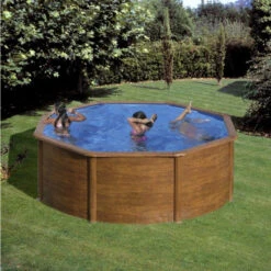 GRE Piscine Ronde Acier Gré Sicilia Imitation Bois - Ø 3 X 1,20 M 9 GRE Piscine Ronde Acier Gré Sicilia Imitation Bois - Ø 3 X 1,20 M -Intex Soldes Boutique kitpr353w piscine ronde acier gre sicilia imitation bois 350 120 ambiance 1