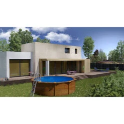 GRE Piscine Ronde Acier Gré Sicilia Imitation Bois - Ø 3,50 X 1,20 M 8 GRE Piscine Ronde Acier Gré Sicilia Imitation Bois - Ø 3,50 X 1,20 M -Intex Soldes Boutique kitpr453w piscine ronde acier gre sicilia imitation bois 460 120 ambiance 1