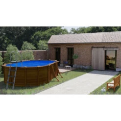 GRE Piscine Ovale Acier Gré Sicilia Imitation Bois - 5 X 3 X 1,20 M 11 GRE Piscine Ovale Acier Gré Sicilia Imitation Bois - 5 X 3 X 1,20 M -Intex Soldes Boutique kitprov503w piscine ovale acier gre sicilia imitation bois 500 300 120 ambiance
