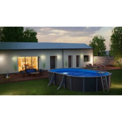 GRE Piscine Ovale Acier Gré Gris Anthracite - 5 X 3 X 1,30 M 8 GRE Piscine Ovale Acier Gré Gris Anthracite - 5 X 3 X 1,30 M -Intex Soldes Boutique kitprov618gy piscine ovale acier gre gris anthracite 1 32m 610x375cm ambiance 2 1