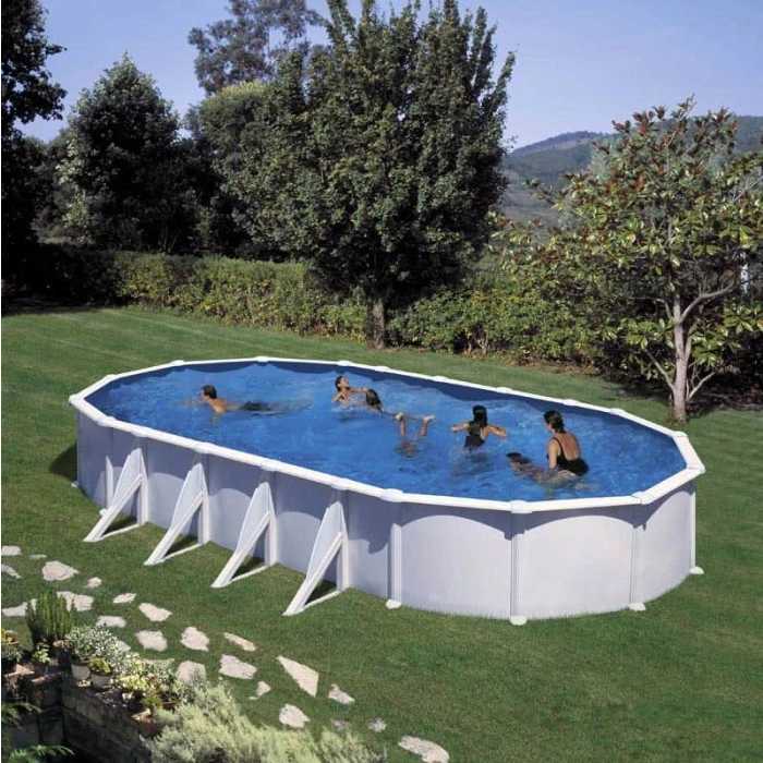 GRE Piscine Ovale Acier Gré Atlantis - 9,15 X 4,70 M 2 GRE Piscine Ovale Acier Gré Atlantis - 9,15 X 4,70 M – Image 2