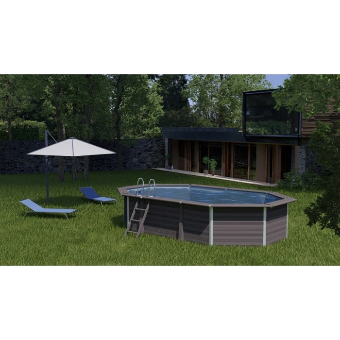 GRE Piscine Ovale Composite Gré - 8,04 X 3,86 X 1,24 M 2 GRE Piscine Ovale Composite Gré - 8,04 X 3,86 X 1,24 M – Image 2