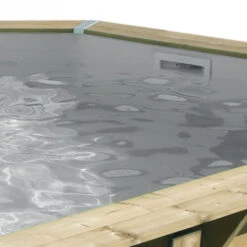 Piscine En Bois Octogonale Ubbink Océa 8,60 X 4,70 X 1,30 M - Liner Gris -Intex Soldes Boutique liner gris ubink oc a 580 4