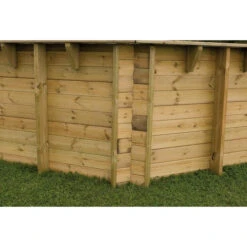 Piscine En Bois Hexagonale Ubbink Azura 4,10 X 1,20 M - Liner Bleu + Bâche à Bulles -Intex Soldes Boutique paroi renforc e reduit min