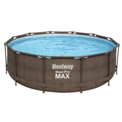 Piscine Tubulaire Ronde Bestway Steel Pro Max 3,66 X 1,00 M -Intex Soldes Boutique piscine bestway imitation bois 366 9