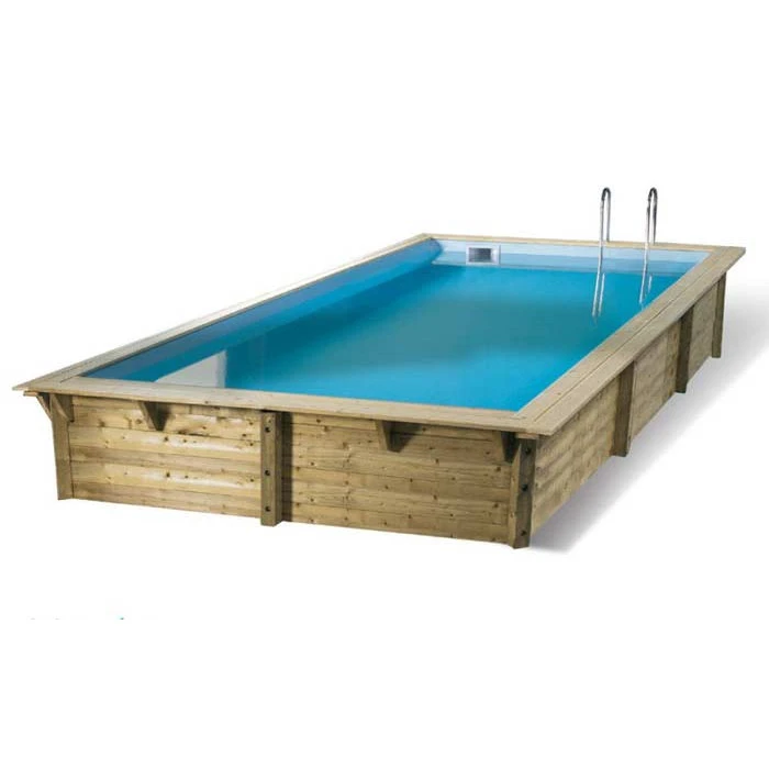 Piscine En Bois Rectangulaire Ubbink Linéa 6,50 X 3,50 X 1,40 M - Liner Bleu 1 Piscine En Bois Rectangulaire Ubbink Linéa 6,50 X 3,50 X 1,40 M - Liner Bleu