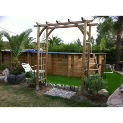 Piscine En Bois Octogonale Ubbink Océa 8,60 X 4,70 X 1,30 M - Liner Gris -Intex Soldes Boutique piscine bois octogonale ubbink ocea 470 860