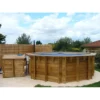 Piscine En Bois Octogonale Ubbink Océa 5,80 X 1,30 M - Liner Beige