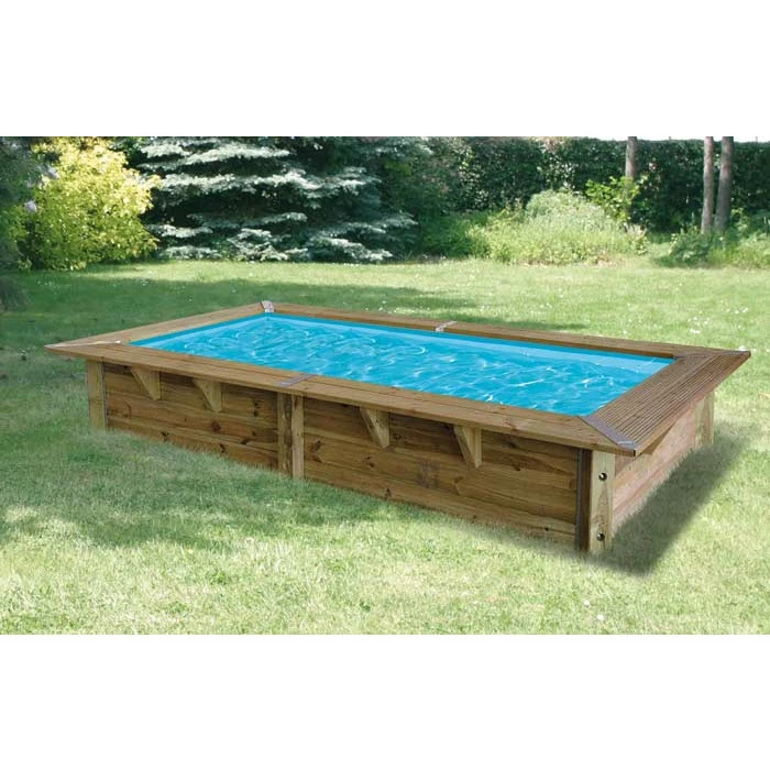 Piscine En Bois Rectangulaire Ubbink Sunwater 3,50 X 2,00 X 0,71 M - Liner Bleu 2 Piscine En Bois Rectangulaire Ubbink Sunwater 3,50 X 2,00 X 0,71 M - Liner Bleu – Image 2