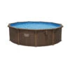 Piscine En Acier Bestway Hydrium Effet Bois Ø 4,90 X H 1,30 M