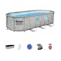Piscine Tubulaire Ovale Bestway Power Steel Swim Vista 5,49 X 2,74 X 1,22 20 Piscine Tubulaire Ovale Bestway Power Steel Swim Vista 5,49 X 2,74 X 1,22 -Intex Soldes Boutique piscine hors sol ovale power steel swimvista effet pierre grise avec hublots 549 x 274 cm