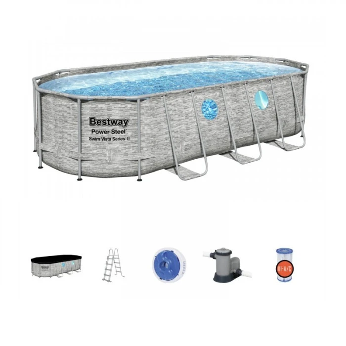 Piscine Tubulaire Ovale Bestway Power Steel Swim Vista 5,49 X 2,74 X 1,22 10 Piscine Tubulaire Ovale Bestway Power Steel Swim Vista 5,49 X 2,74 X 1,22 – Image 10