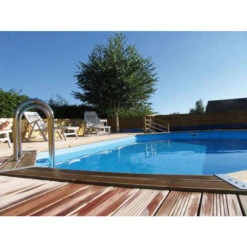 Piscine En Bois Octogonale Ubbink Azura 6,10 X 4 X 1,20 M - Liner Bleu -Intex Soldes Boutique piscine ubbink azura 610 400 120 bleu 2