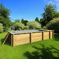 Piscine Pool'n Box Procopi En Bois 5 X 2 M - Coffre Et Filtration Intégrés -Intex Soldes Boutique piscine pool n box hors sol ambiance min