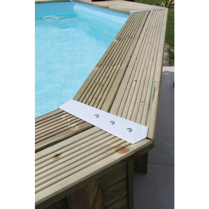 Kit De 8 Pièces Finition Margelles 135° Ubbink Alu Piscine Bois Octogonale 3 Kit De 8 Pièces Finition Margelles 135° Ubbink Alu Piscine Bois Octogonale – Image 3